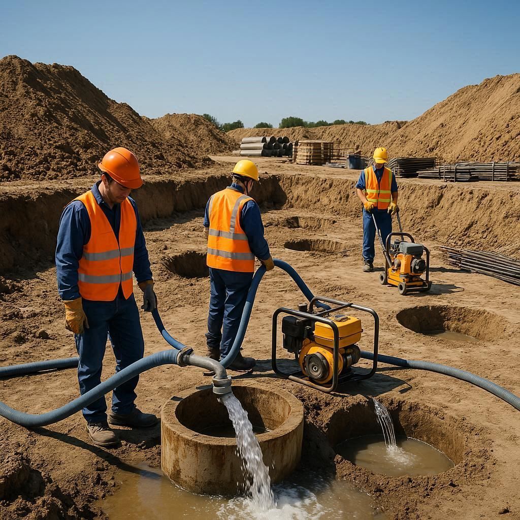 Глубинное водопонижение скважинами в Петродворце