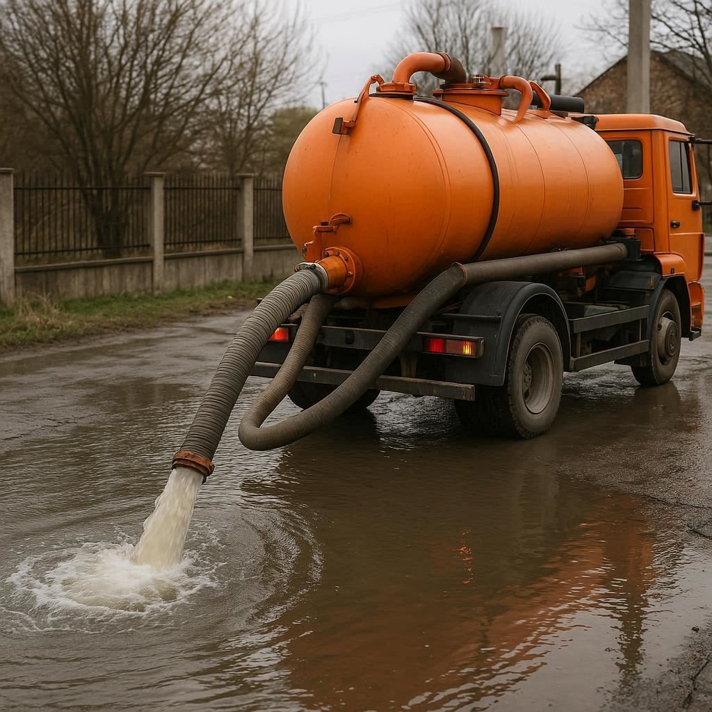 Откачка воды в Петродворце