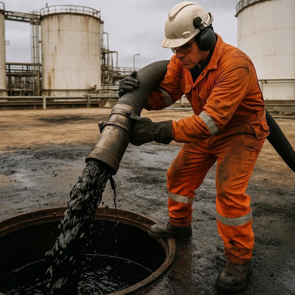 Откачка нефтепродуктов в Петродворце