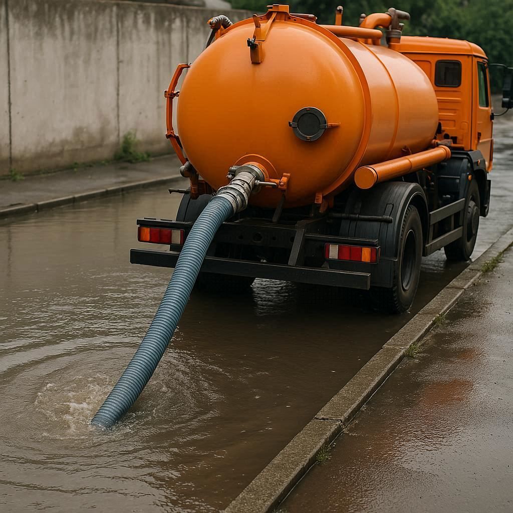 Откачка воды в Петродворце
